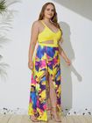 Sexy 5XL Ladies Plus Size Beach Dresses Three Dimensional Cut Printing